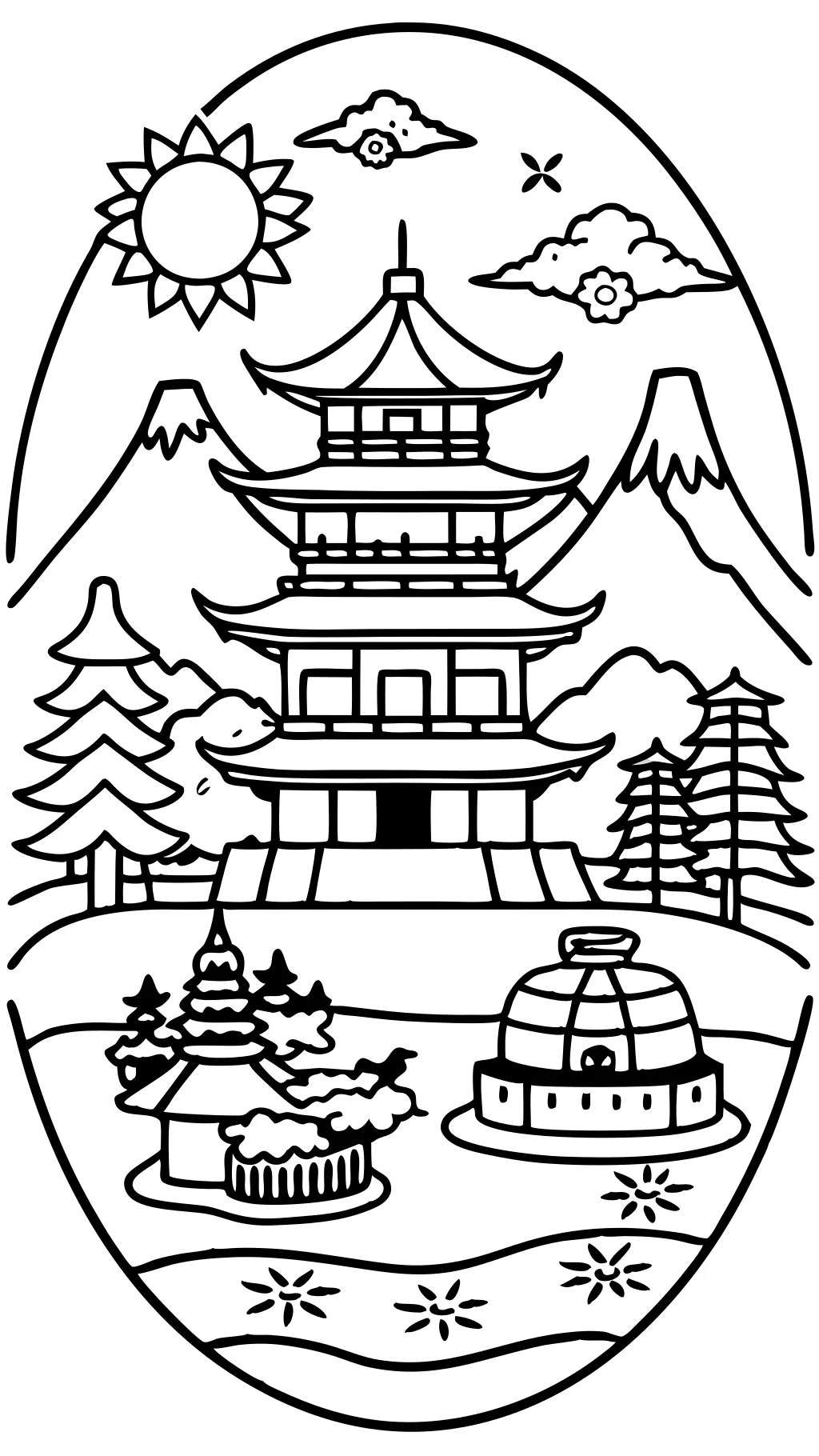 coloring pages of asia